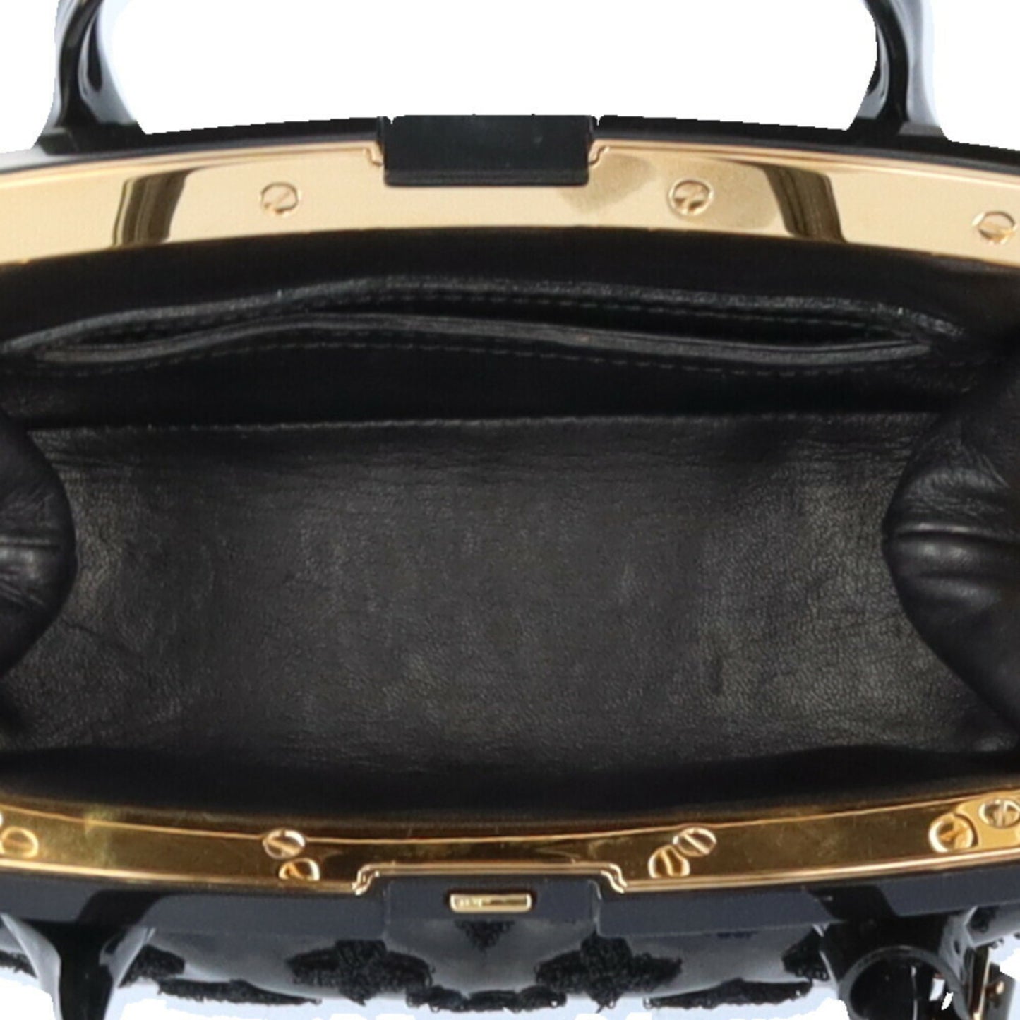 Louis Vuitton Lockit Black Patent Leather Hand Bag