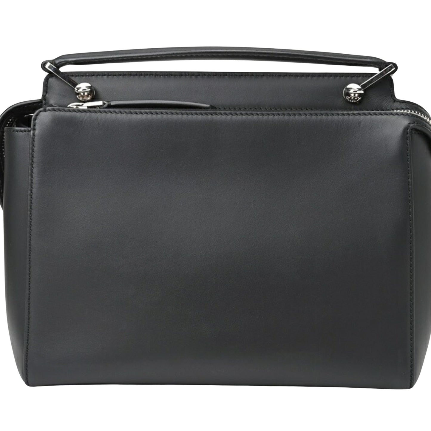 Fendi Dot Com Black Leather Shoulder Bag