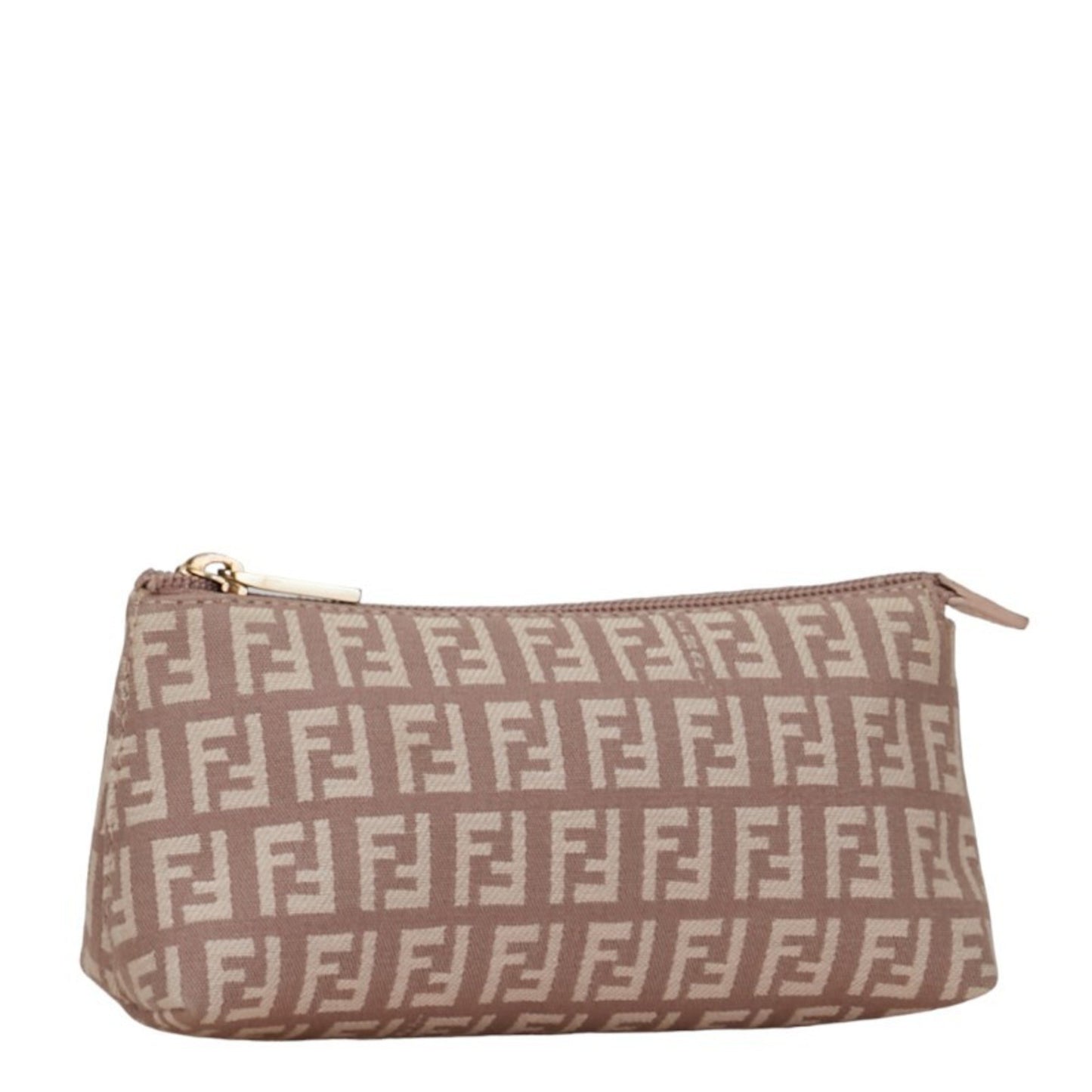 Fendi Zucchino Pink Canvas Clutch Bag