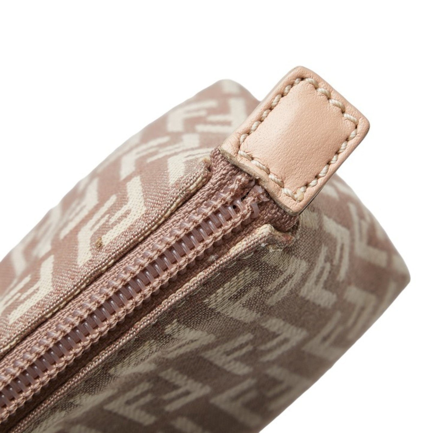 Fendi Zucchino Pink Canvas Clutch Bag