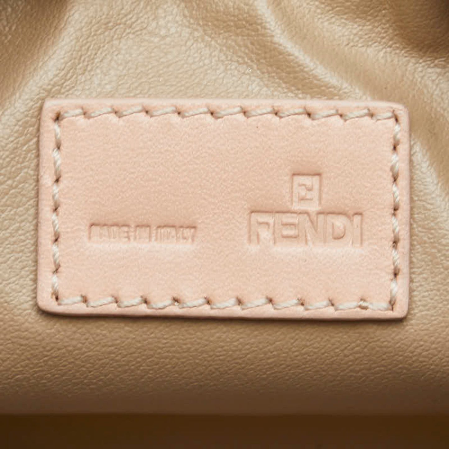 Fendi Zucchino Pink Canvas Clutch Bag