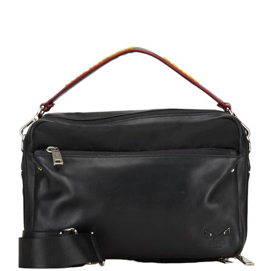 Fendi Monster Black Leather Hand Bag