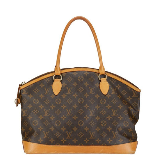 Louis Vuitton Lockit Brown Canvas Hand Bag