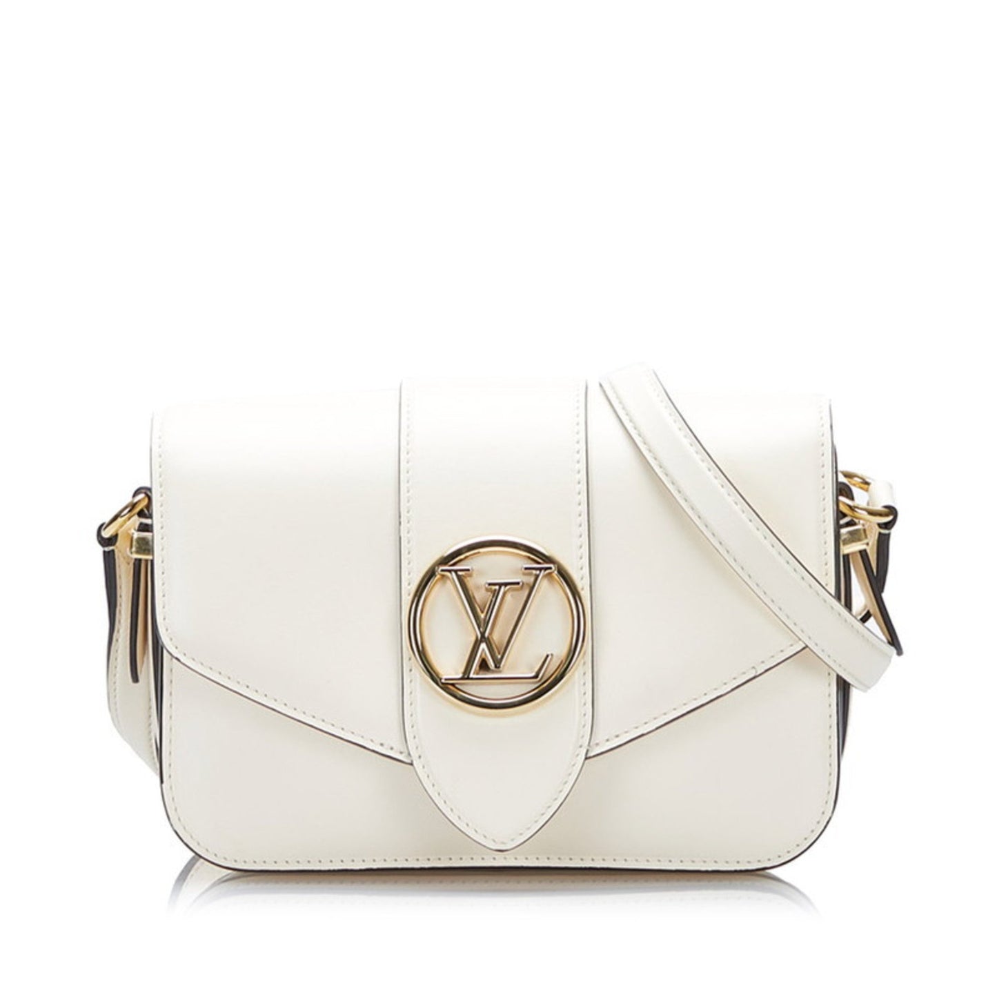 Louis Vuitton Pont Neuf Beige Leather Shoulder Bag