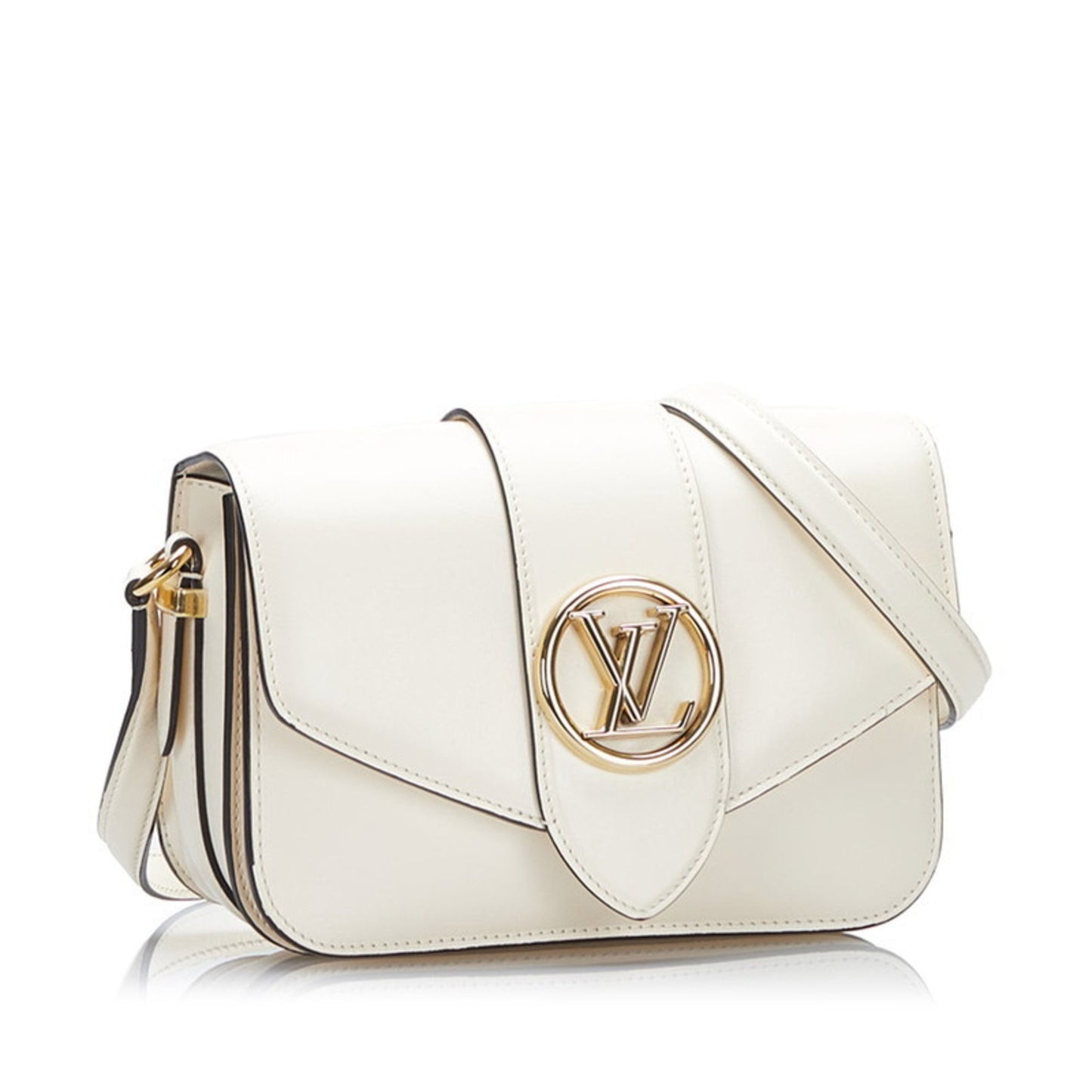 Louis Vuitton Pont Neuf Beige Leather Shoulder Bag