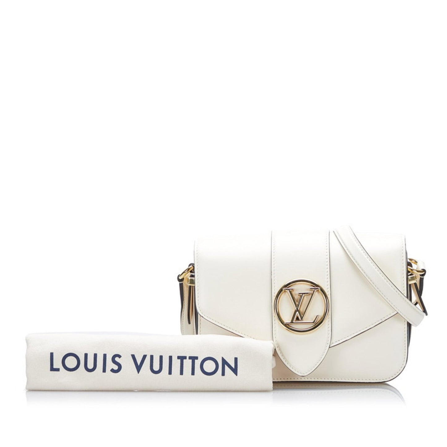 Louis Vuitton Pont Neuf Beige Leather Shoulder Bag