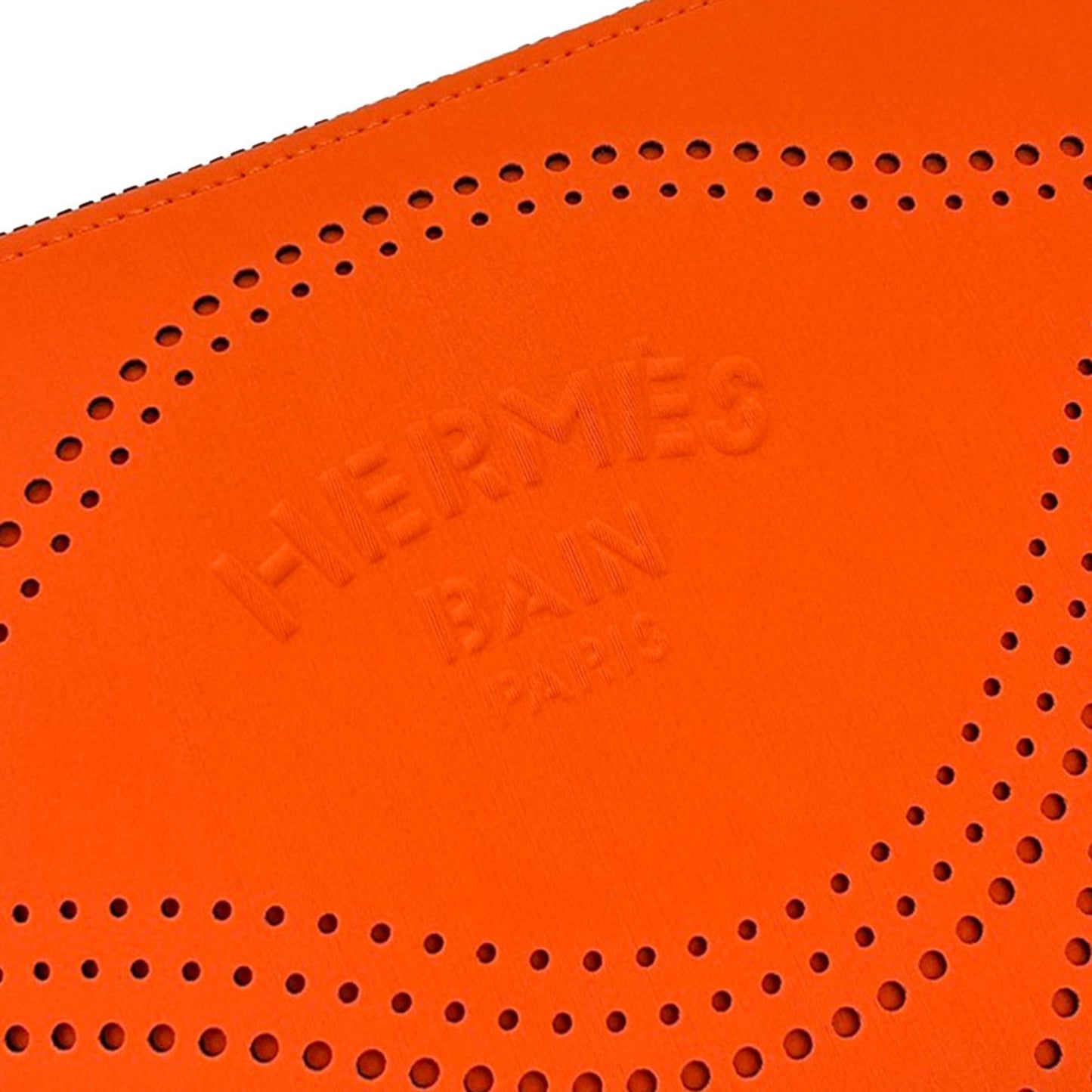 Hermès Neobain Orange Polyamide Clutch Bag