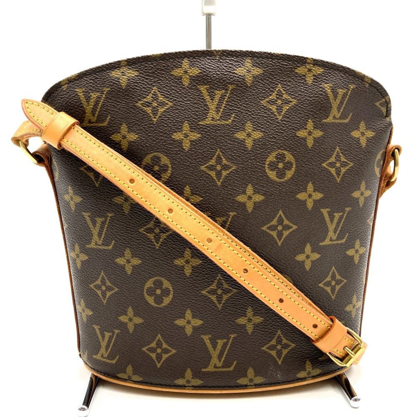 Louis Vuitton Drouot Brown Canvas Shoulder Bag