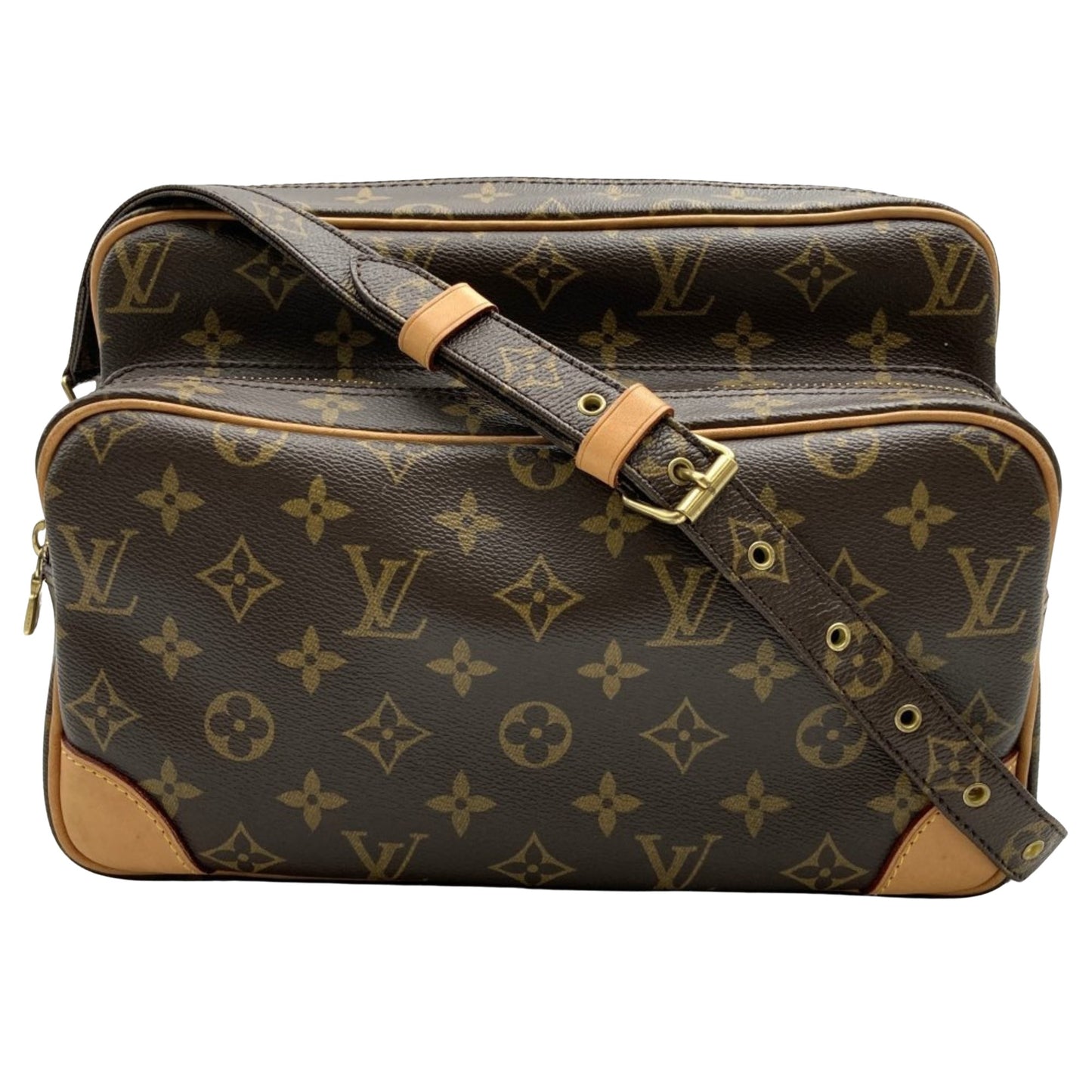 Louis Vuitton Nile Brown Canvas Shoulder Bag