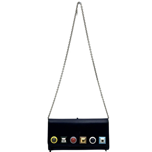 Fendi Continental Navy Leather Wallet Accessories