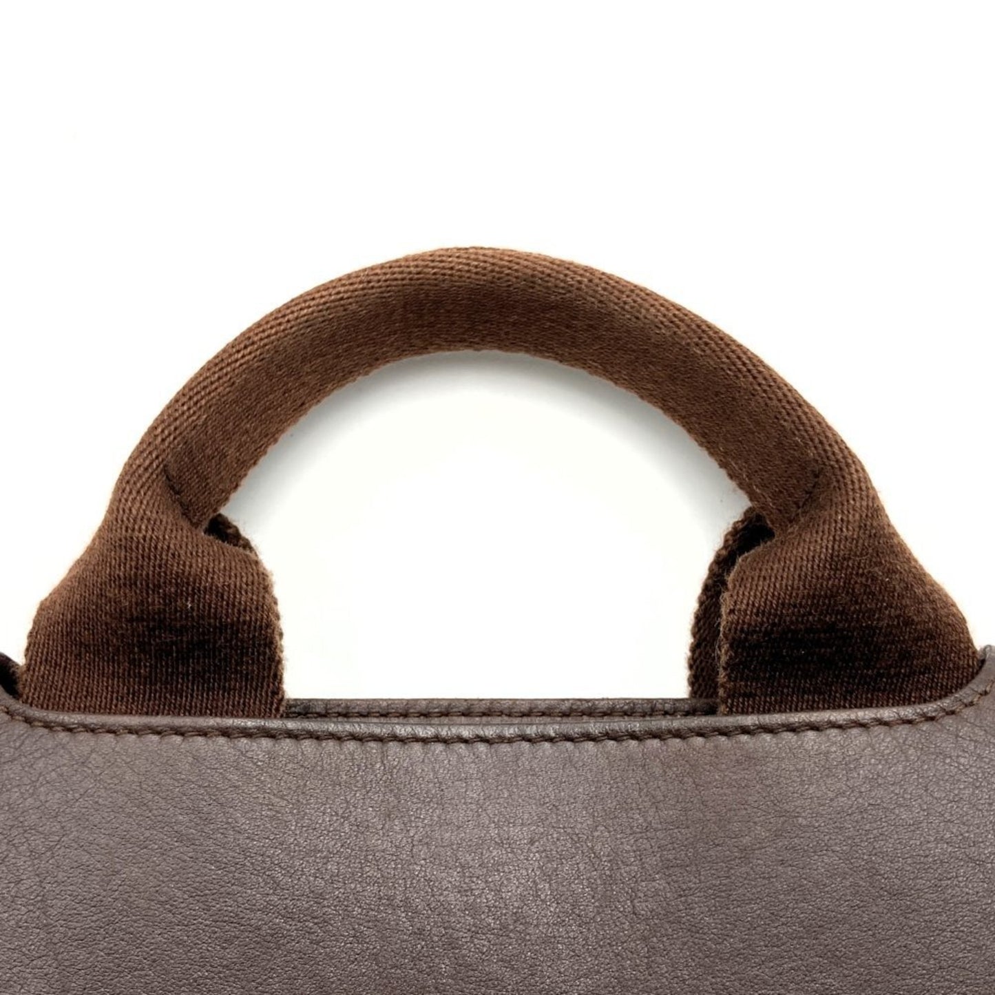 Hermès Valparaiso Brown Canvas Hand Bag