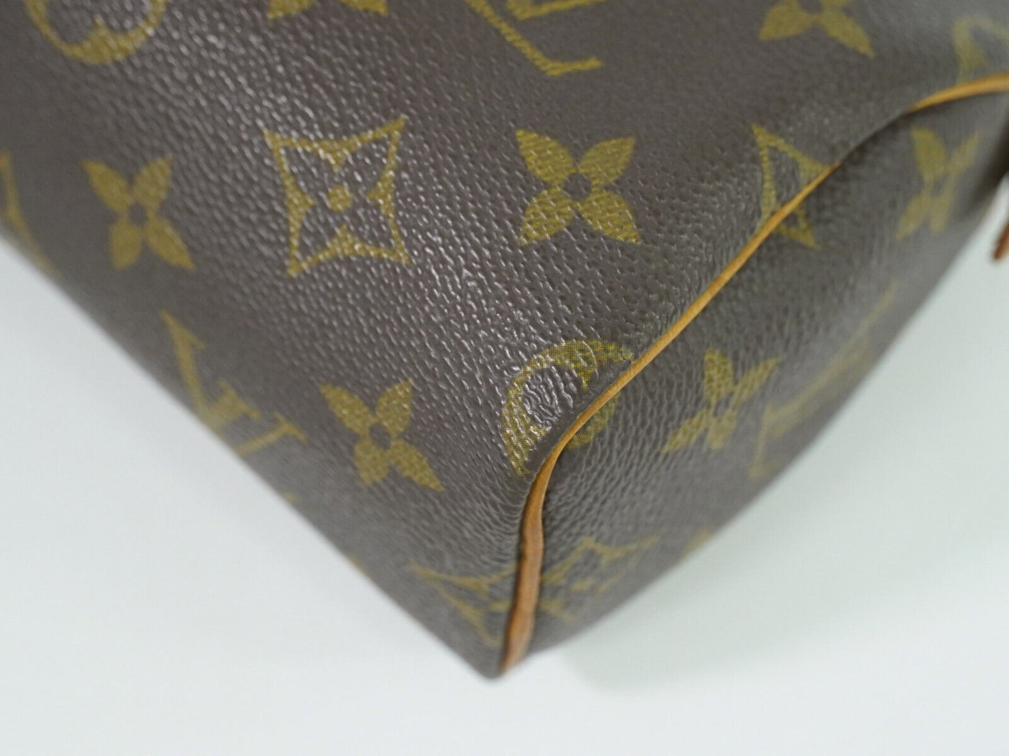 Louis Vuitton Nano Speedy Brown Canvas Hand Bag