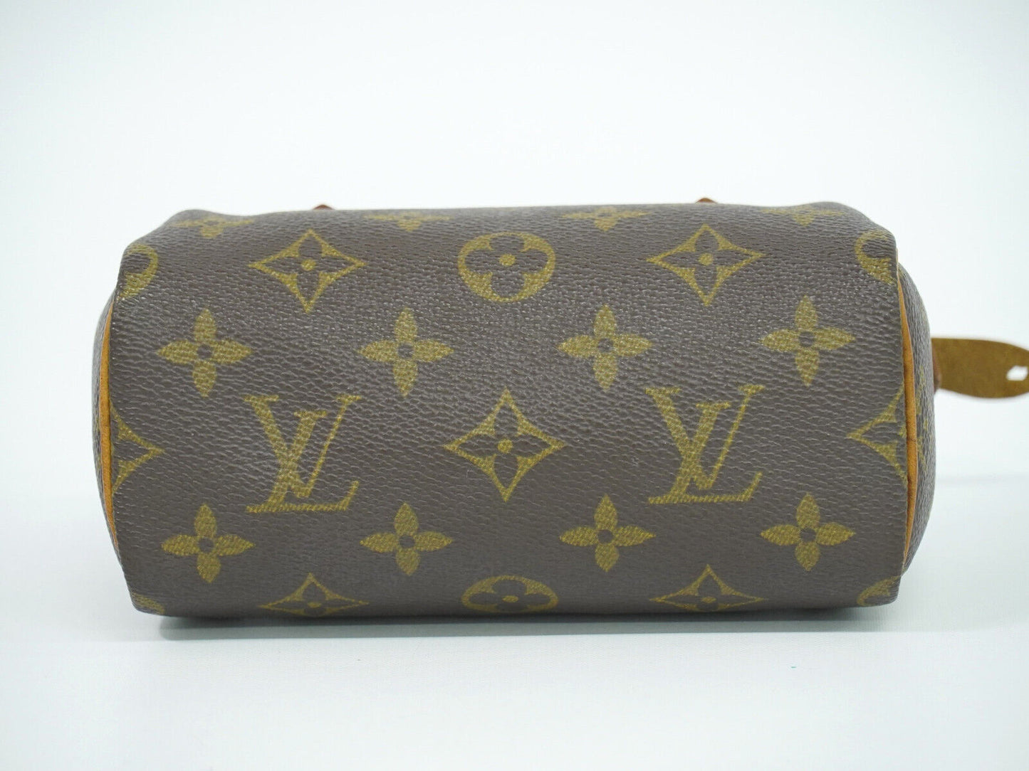 Louis Vuitton Nano Speedy Brown Canvas Hand Bag