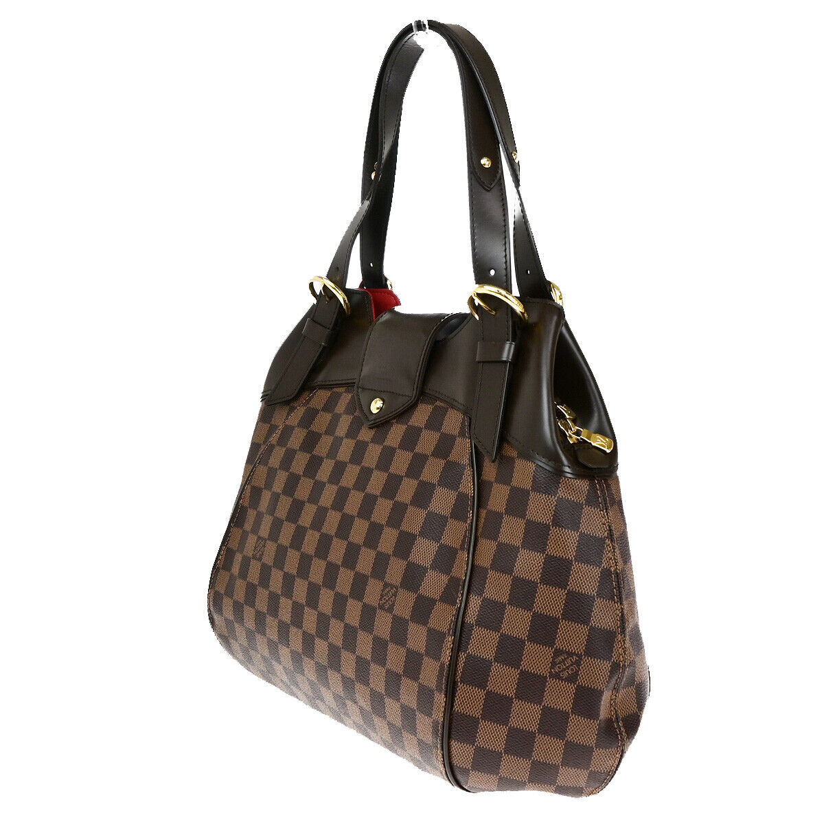 Louis Vuitton Sistina Brown Canvas Shoulder Bag