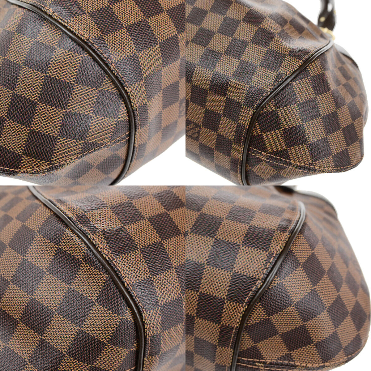 Louis Vuitton Sistina Brown Canvas Shoulder Bag