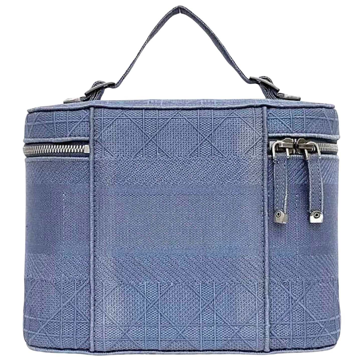 Dior Vanity Blue Canvas Hand Bag