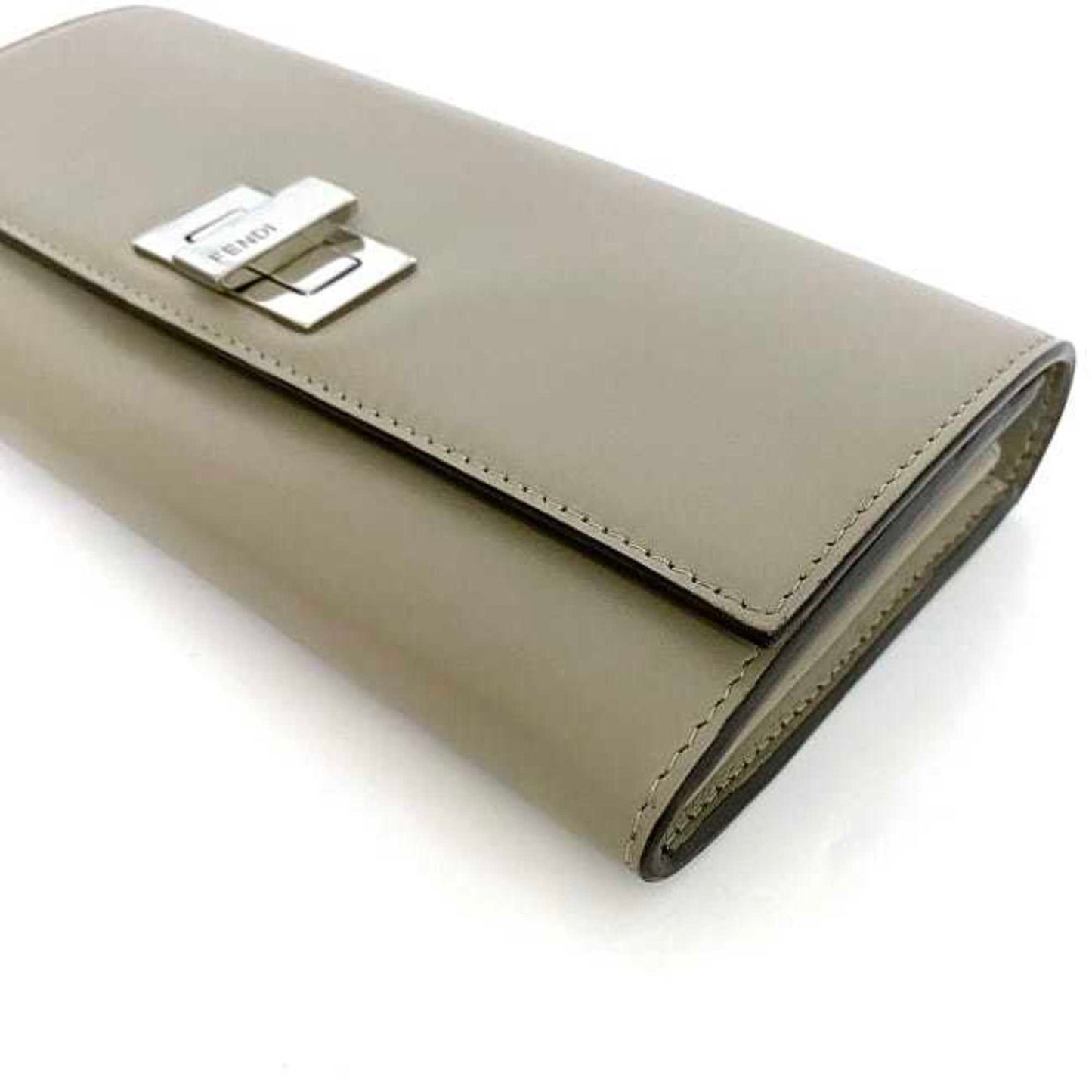 Fendi Peekaboo Grey Leather Wallet Accessories