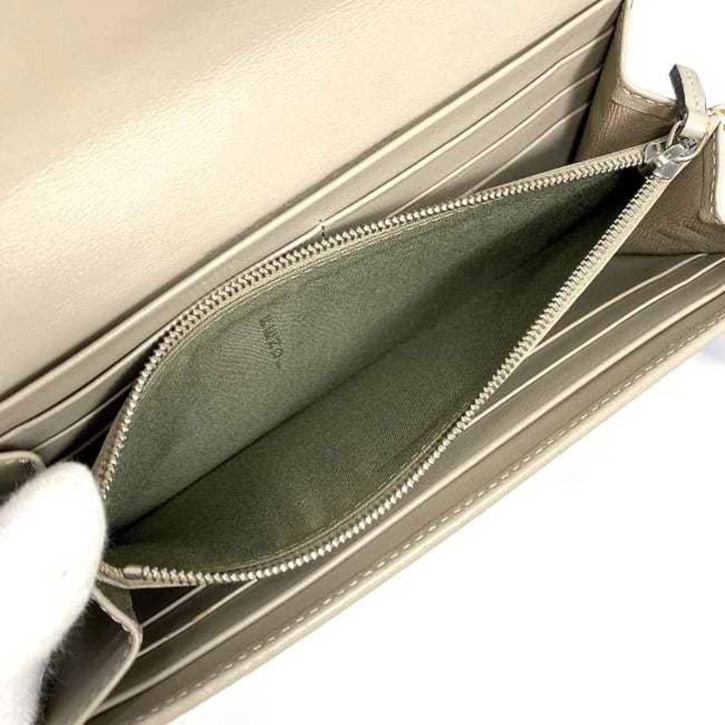 Fendi Peekaboo Grey Leather Wallet Accessories