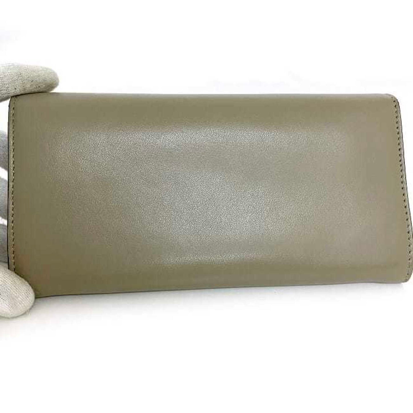 Fendi Peekaboo Grey Leather Wallet Accessories