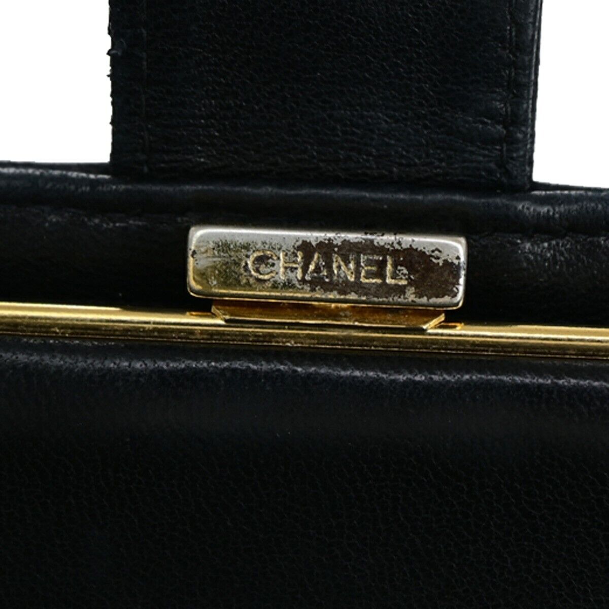 Chanel Logo CC Black Leather Wallet Accessories