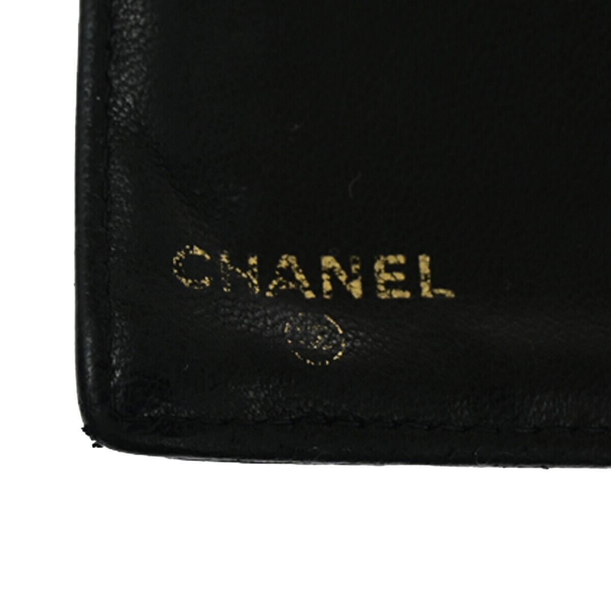 Chanel Logo CC Black Leather Wallet Accessories