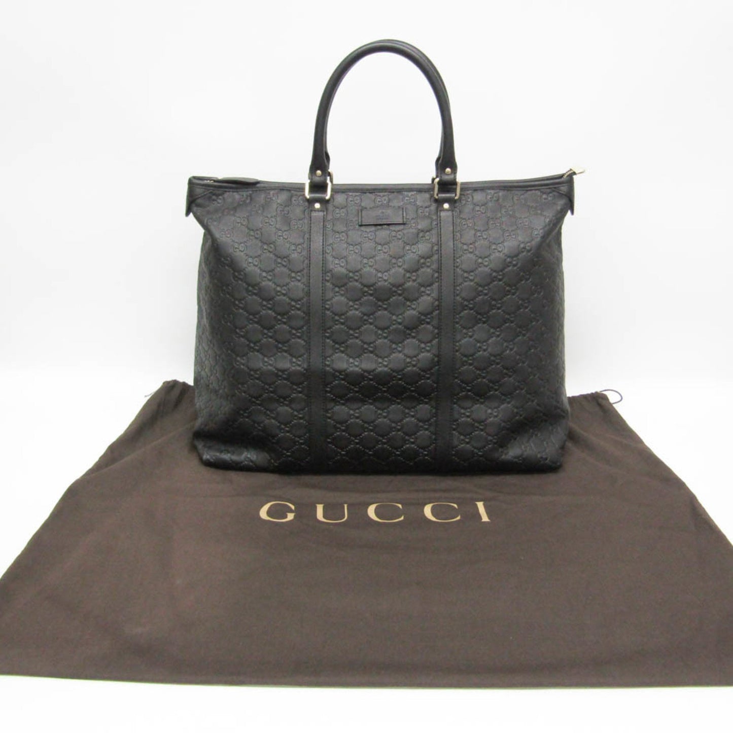 Gucci Guccissima Black Leather Hand Bag