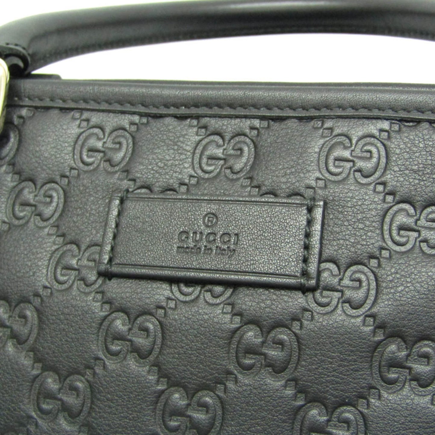 Gucci Guccissima Black Leather Hand Bag