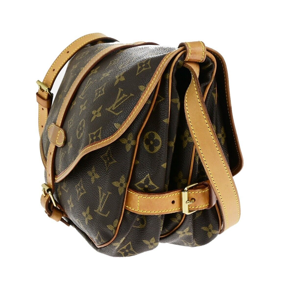 Louis Vuitton Saumur 30 Brown Canvas Shoulder Bag