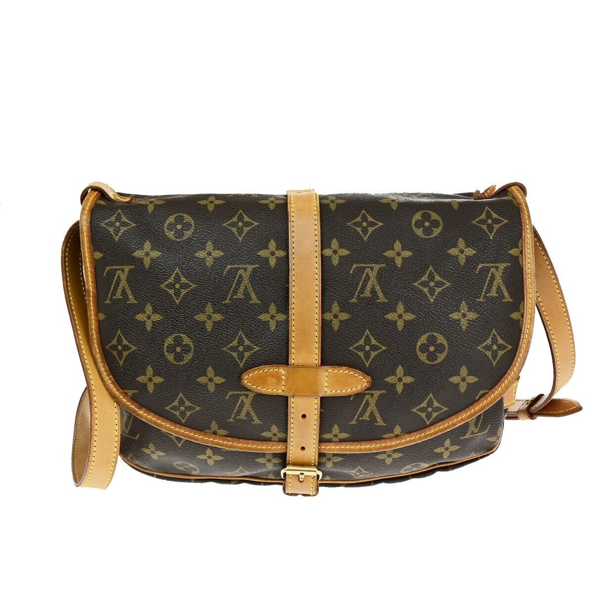 Louis Vuitton Saumur 30 Brown Canvas Shoulder Bag