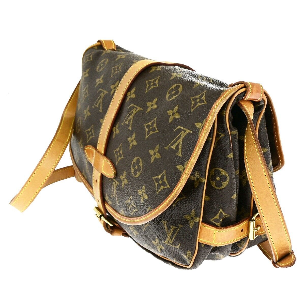 Louis Vuitton Saumur 30 Brown Canvas Shoulder Bag