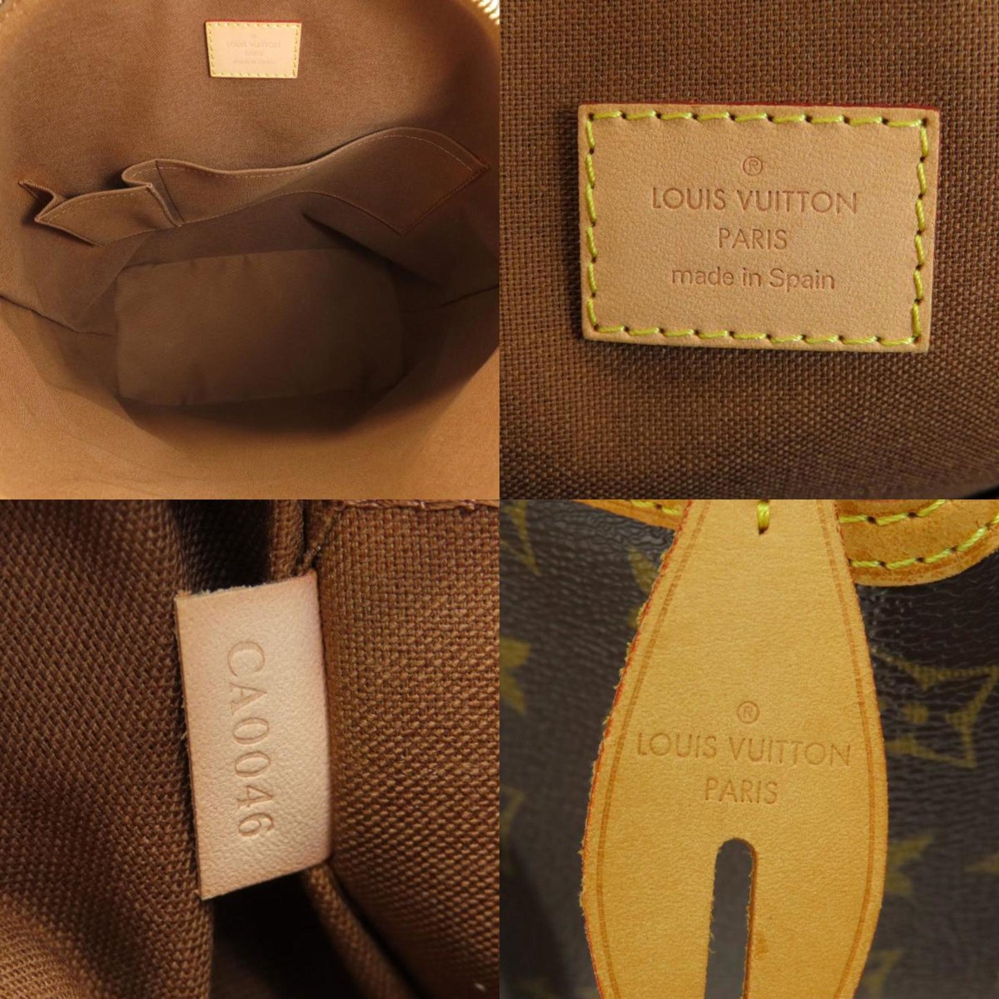 Louis Vuitton Lockit Brown Canvas Hand Bag