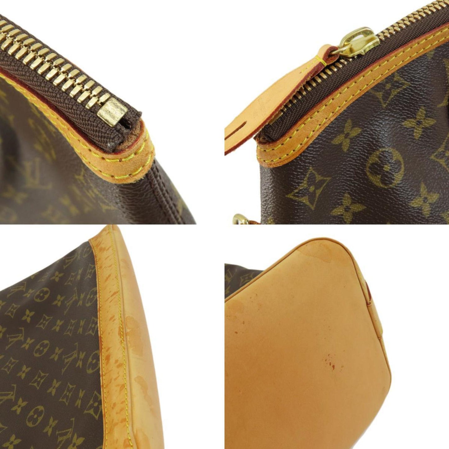 Louis Vuitton Lockit Brown Canvas Hand Bag