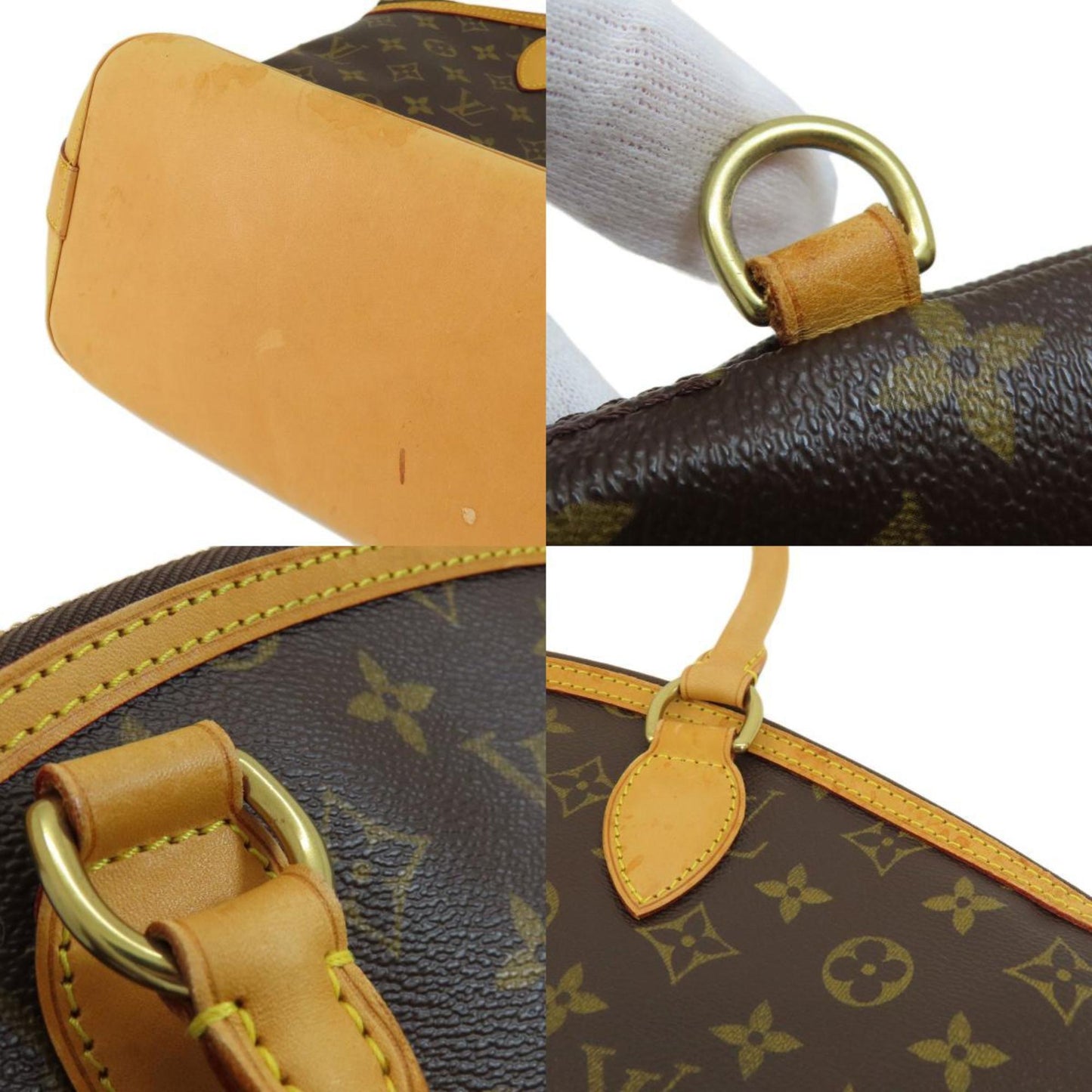 Louis Vuitton Lockit Brown Canvas Hand Bag