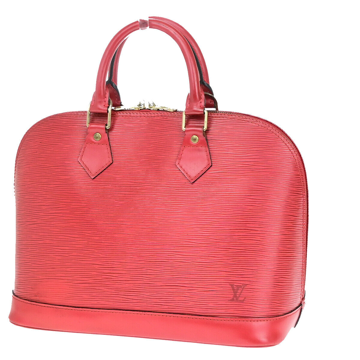 Louis Vuitton Alma Red Leather Hand Bag