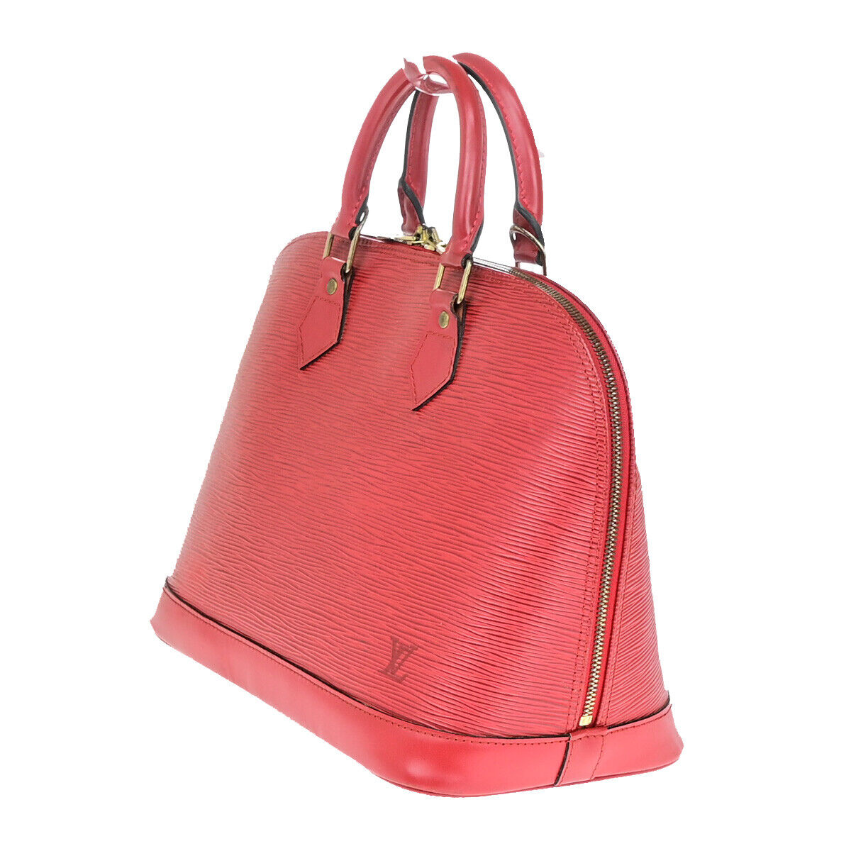 Louis Vuitton Alma Red Leather Hand Bag