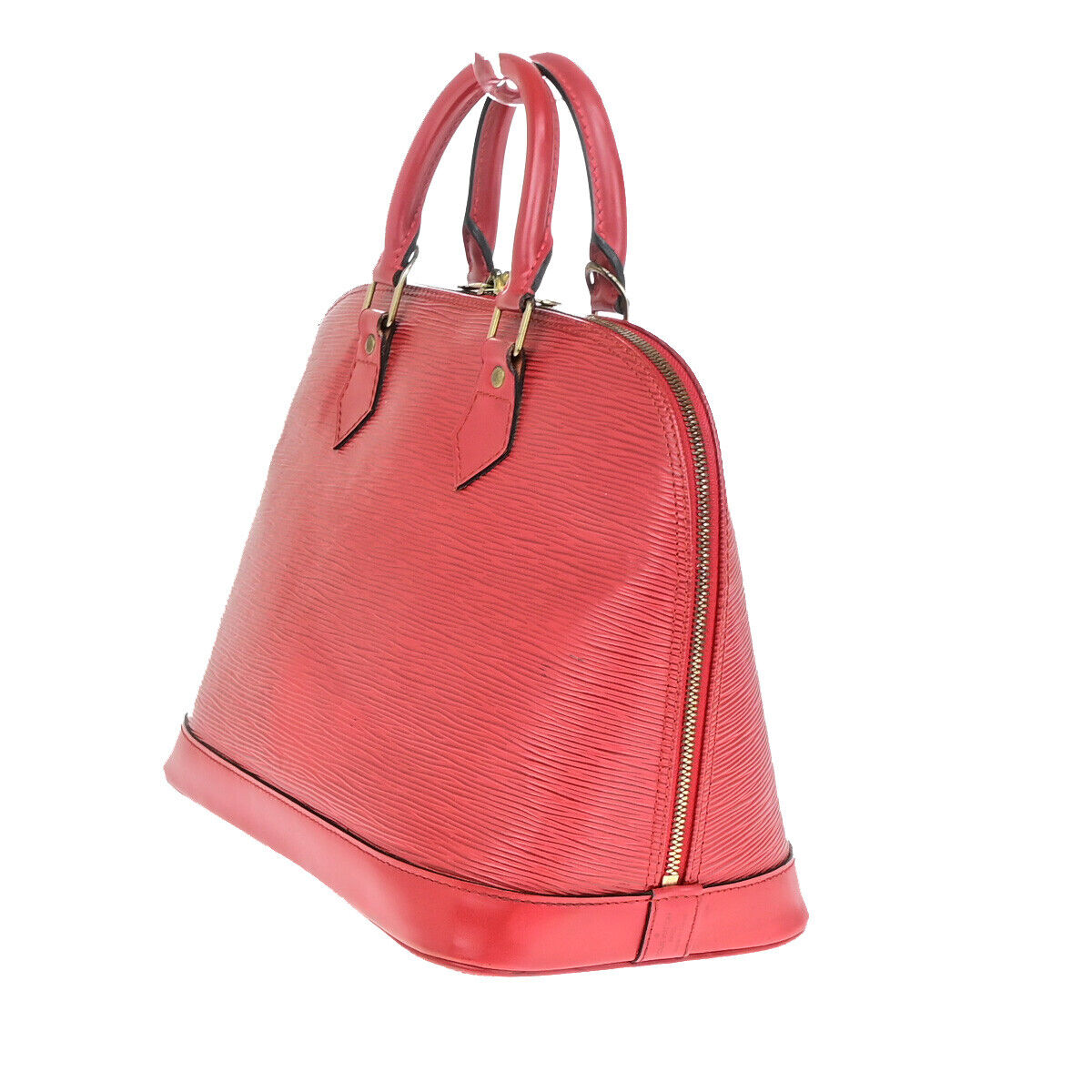 Louis Vuitton Alma Red Leather Hand Bag