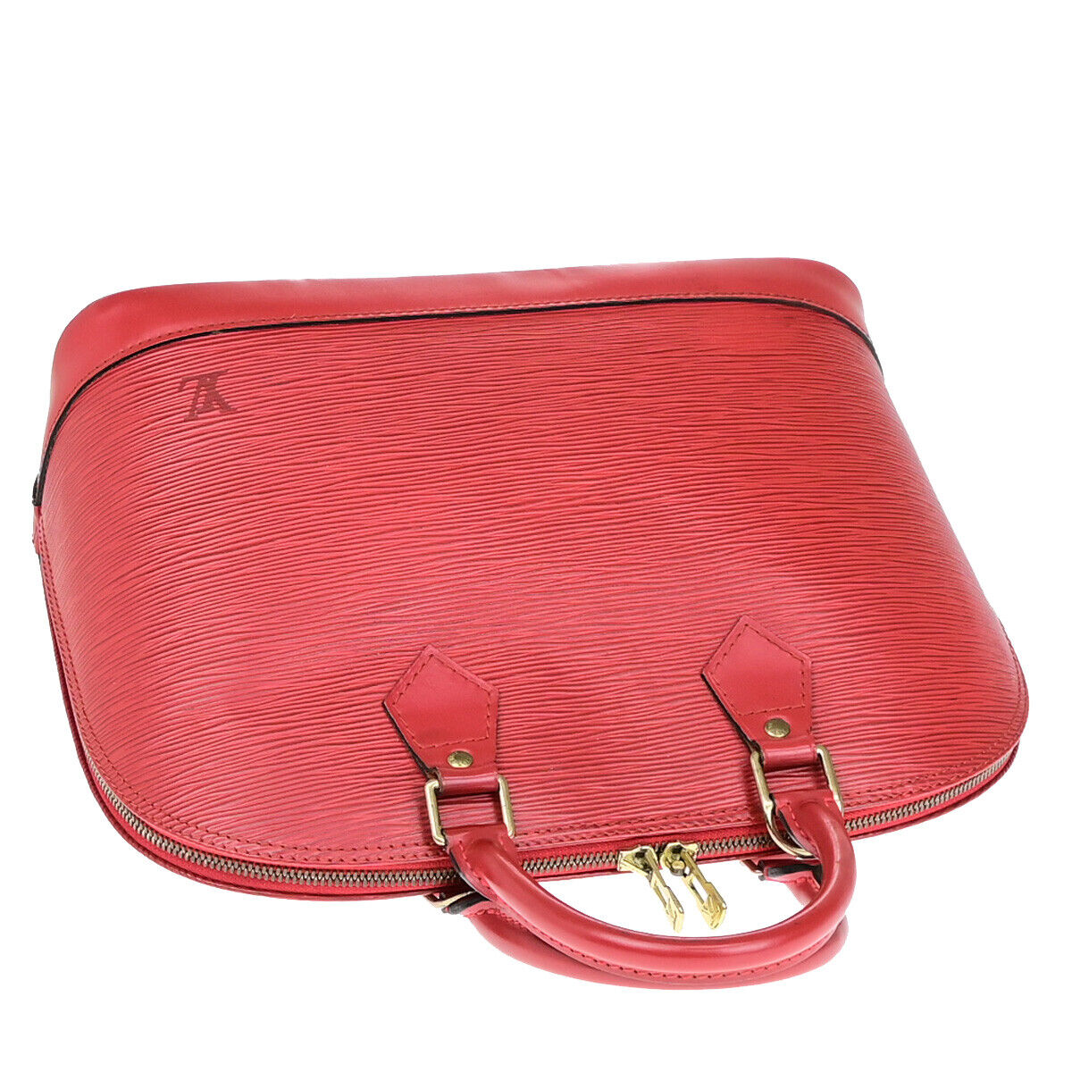 Louis Vuitton Alma Red Leather Hand Bag