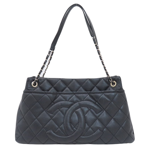 Chanel Bowling Black Leather Tote Bag