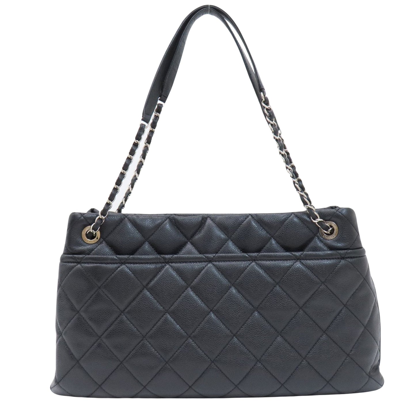 Chanel Bowling Black Leather Tote Bag