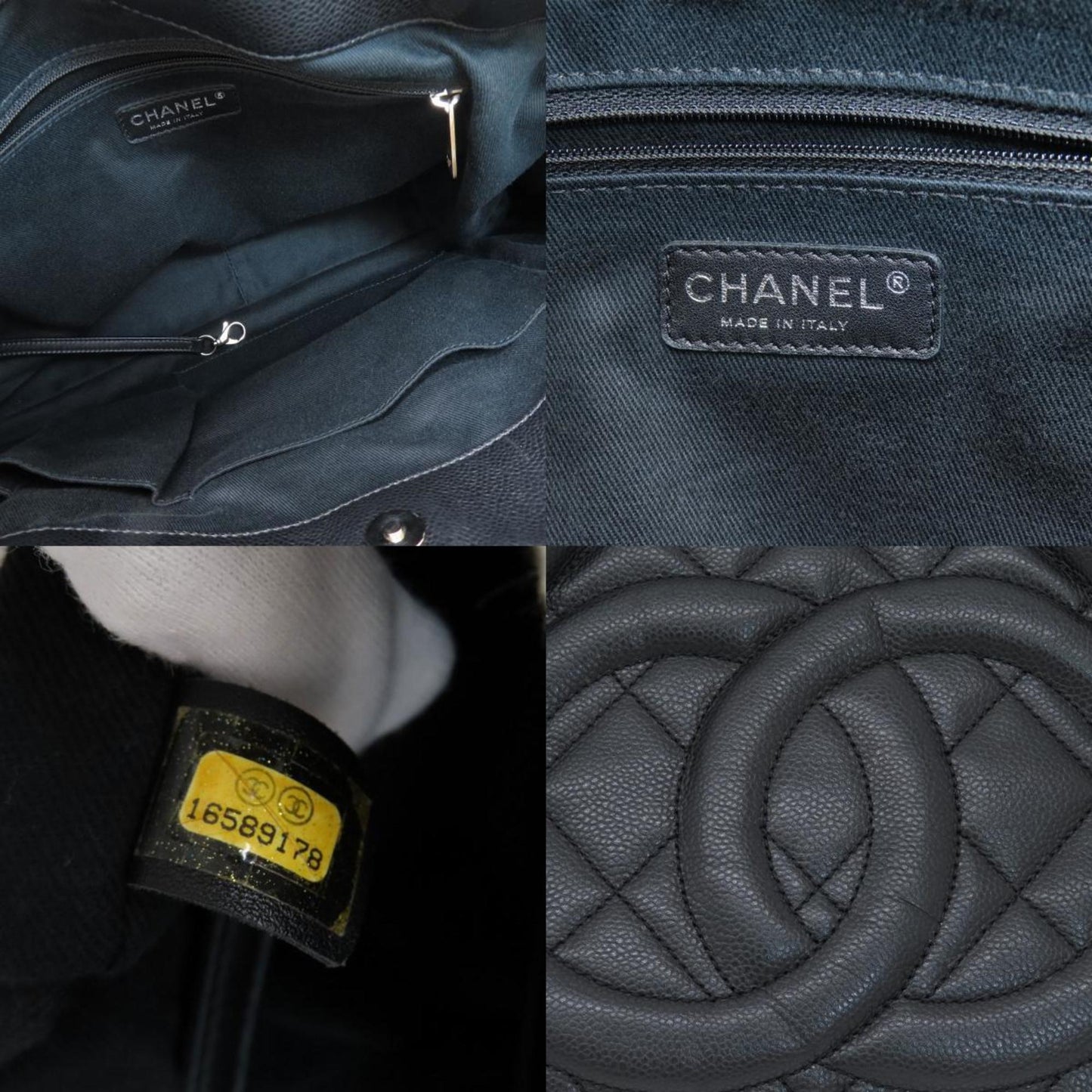 Chanel Bowling Black Leather Tote Bag