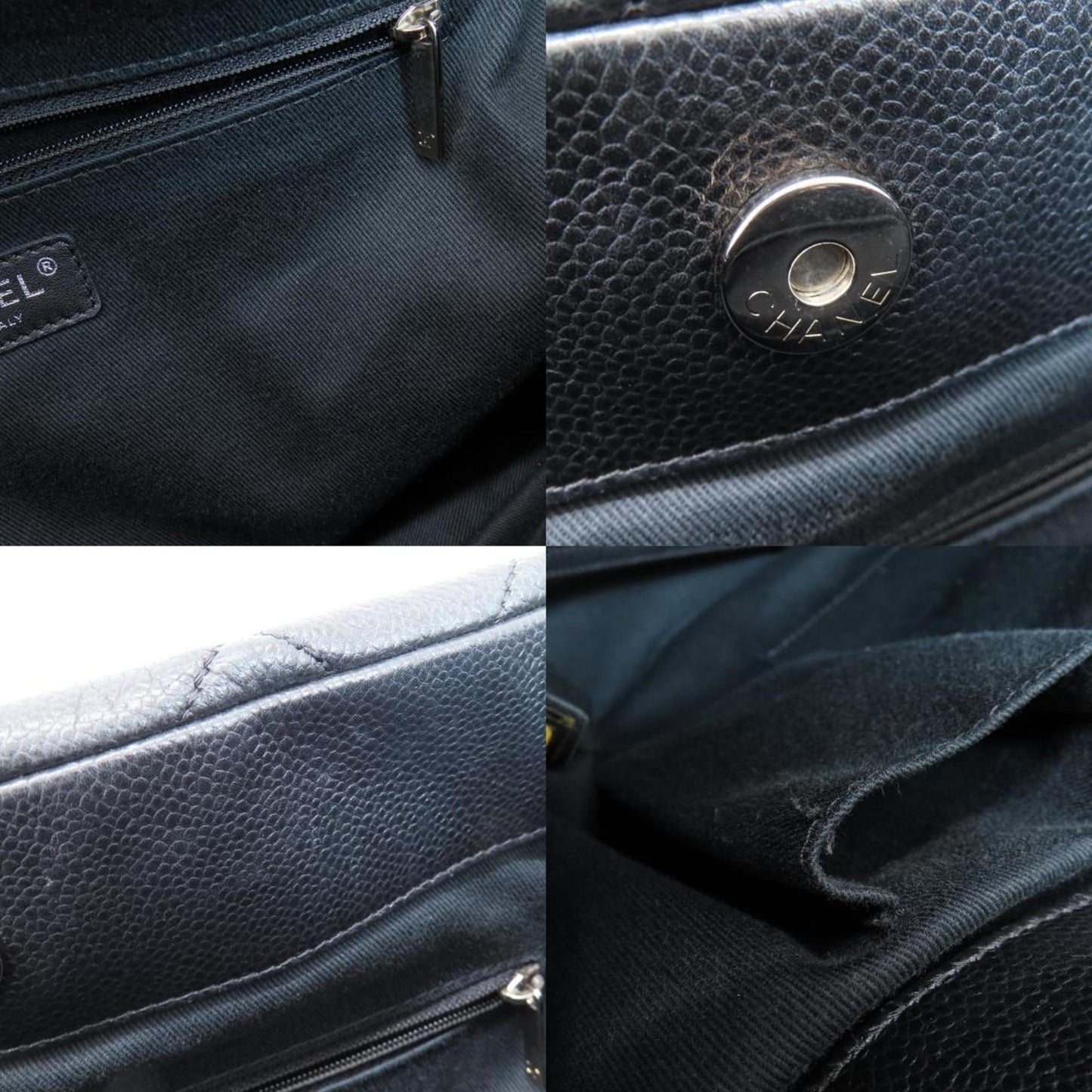 Chanel Bowling Black Leather Tote Bag