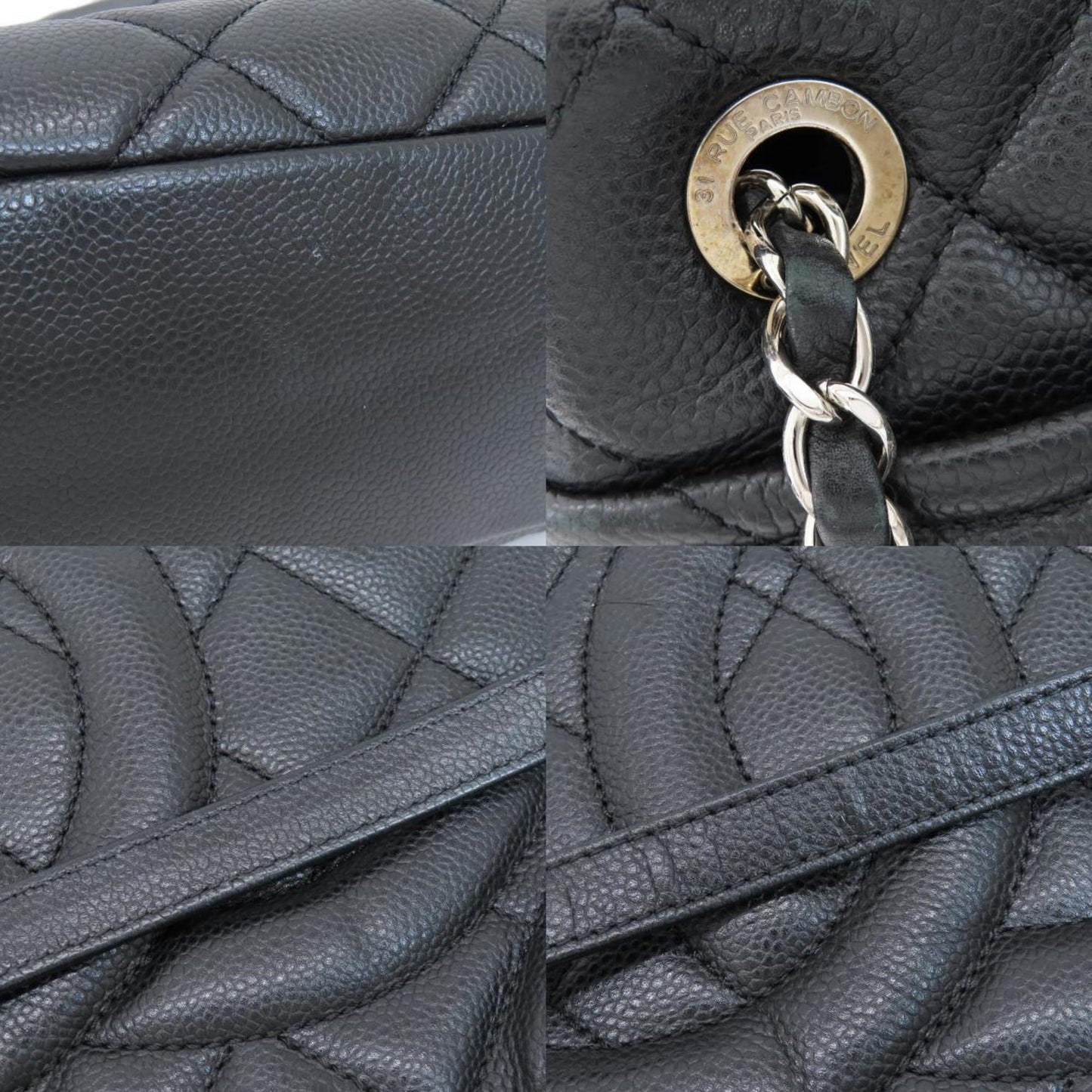 Chanel Bowling Black Leather Tote Bag