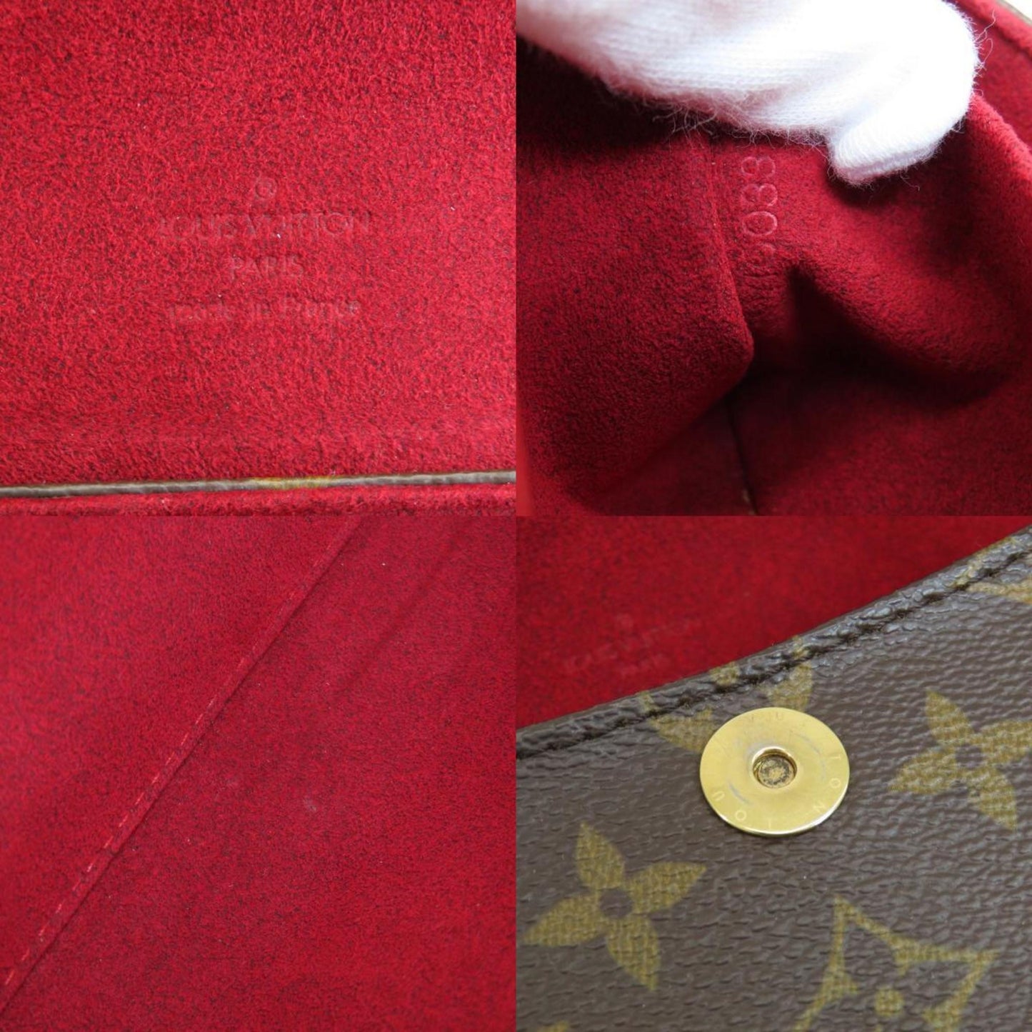 Louis Vuitton Sonatine Brown Canvas Hand Bag