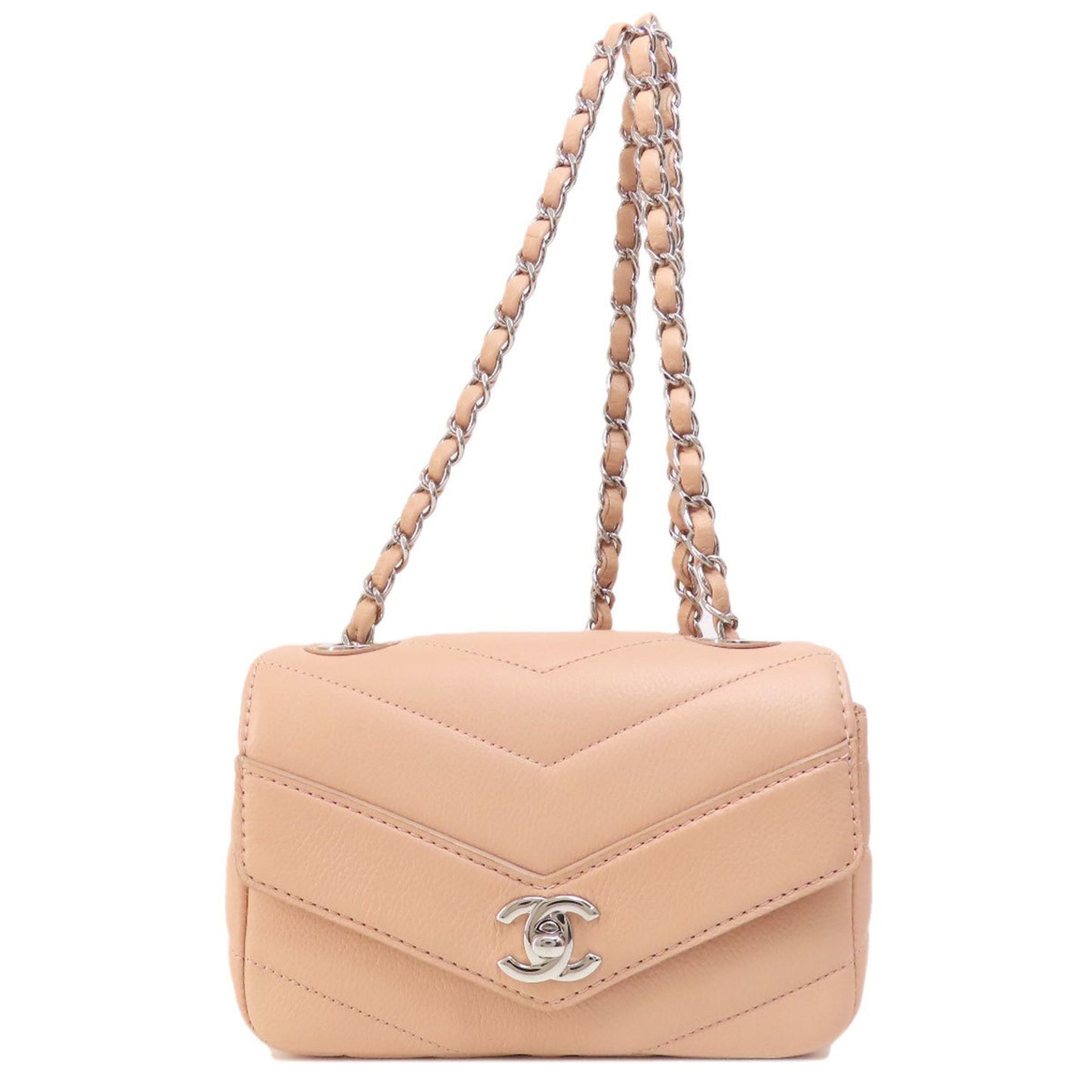 Chanel Matelassé Pink Leather Shoulder Bag