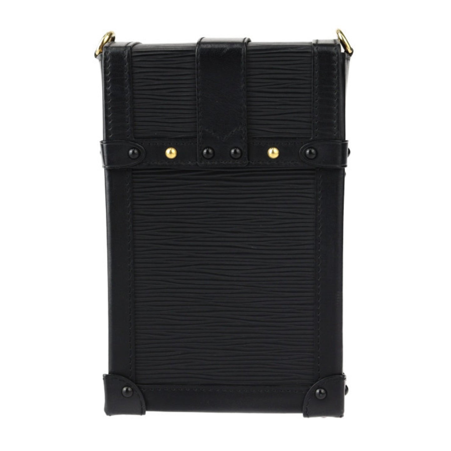 Louis Vuitton Trunk Black Leather Clutch Bag