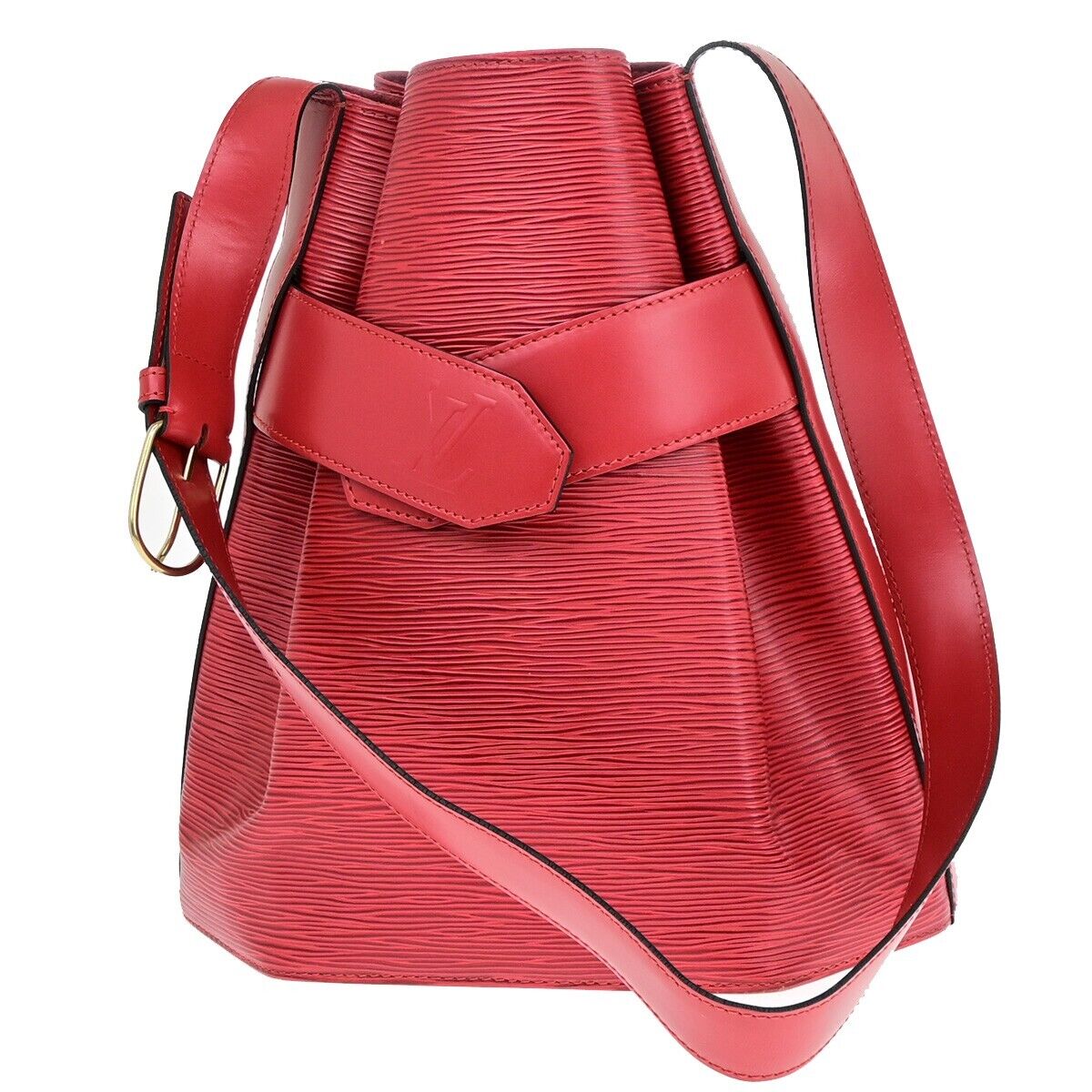 Louis Vuitton Sac d'épaule Red Leather Shoulder Bag