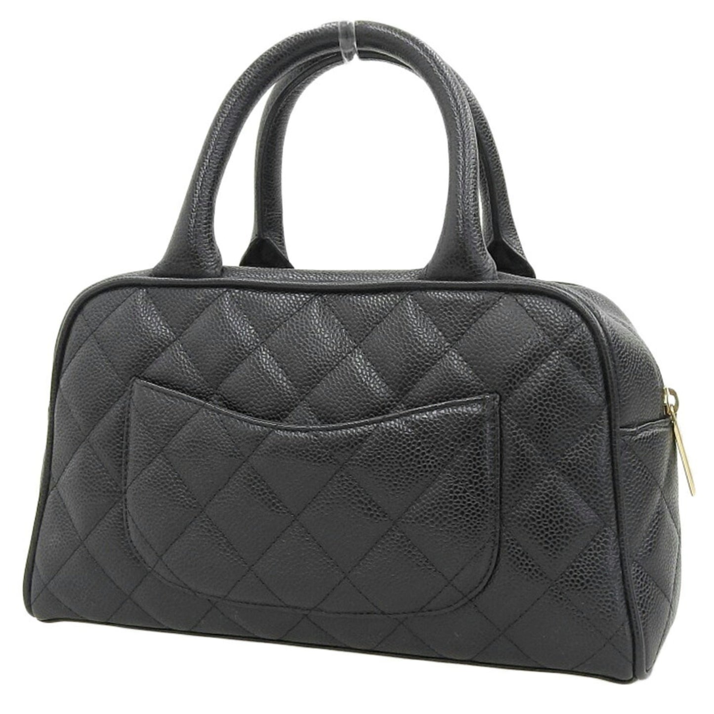 Chanel Bowling Black Leather Hand Bag