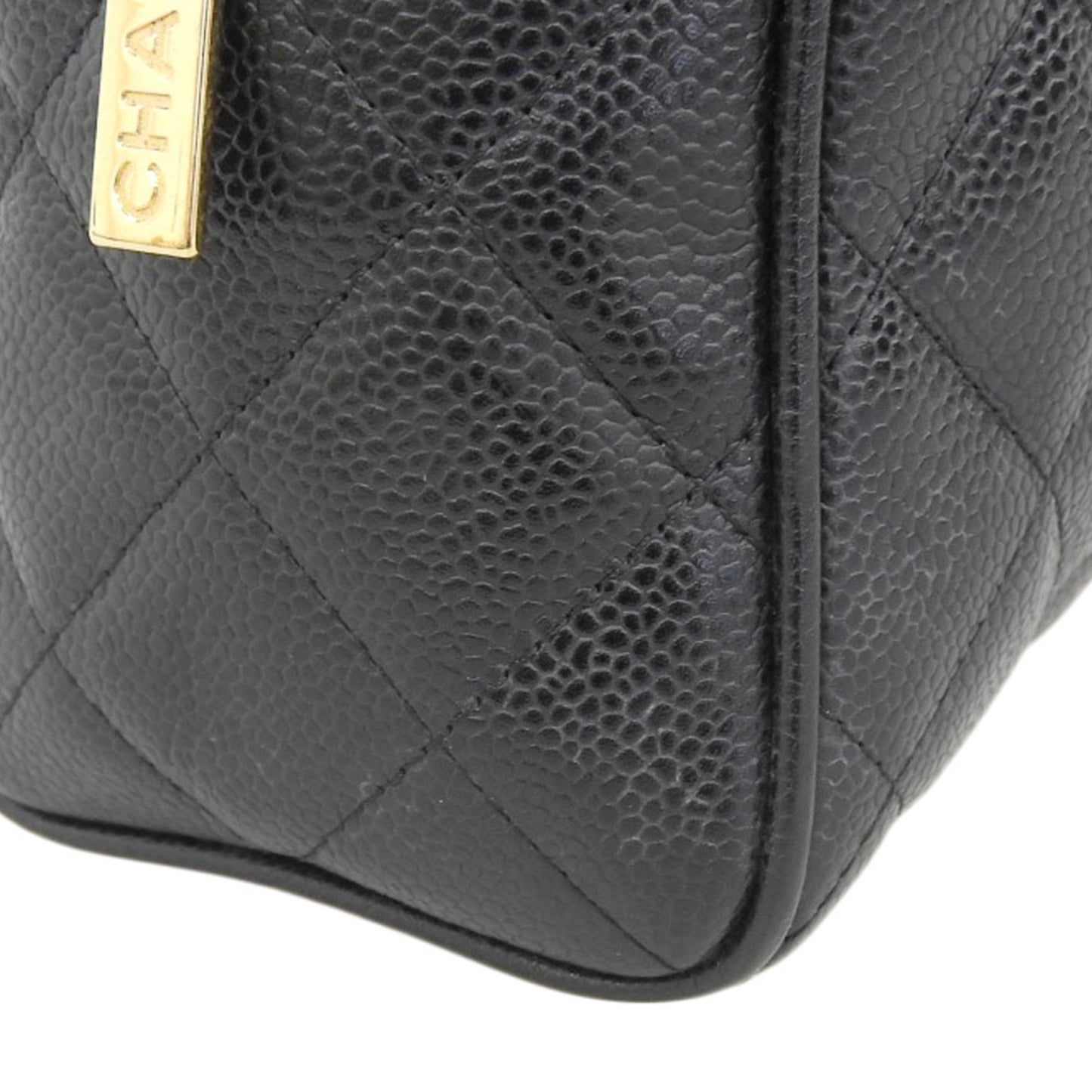 Chanel Bowling Black Leather Hand Bag