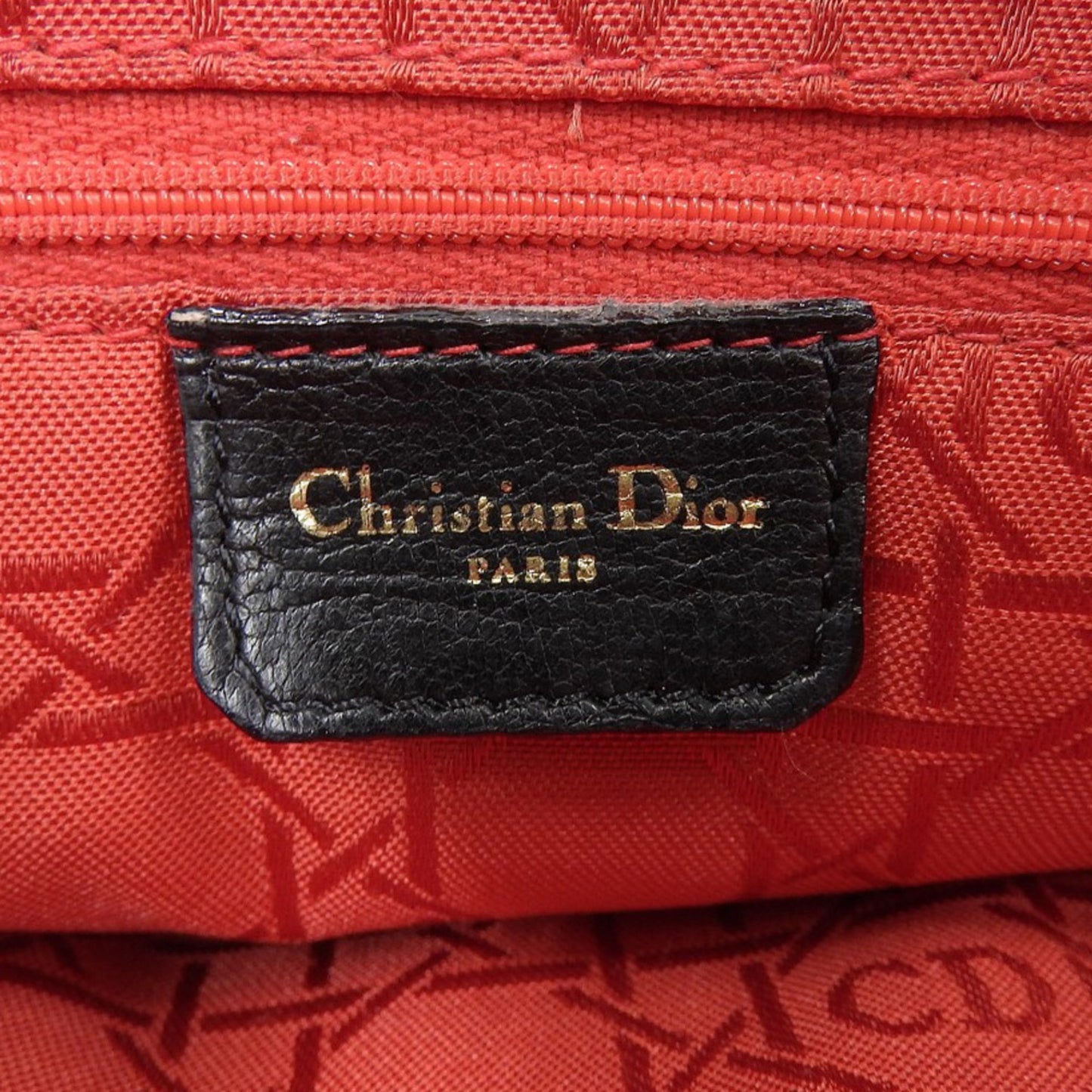 Dior Lady Dior Black Leather Hand Bag