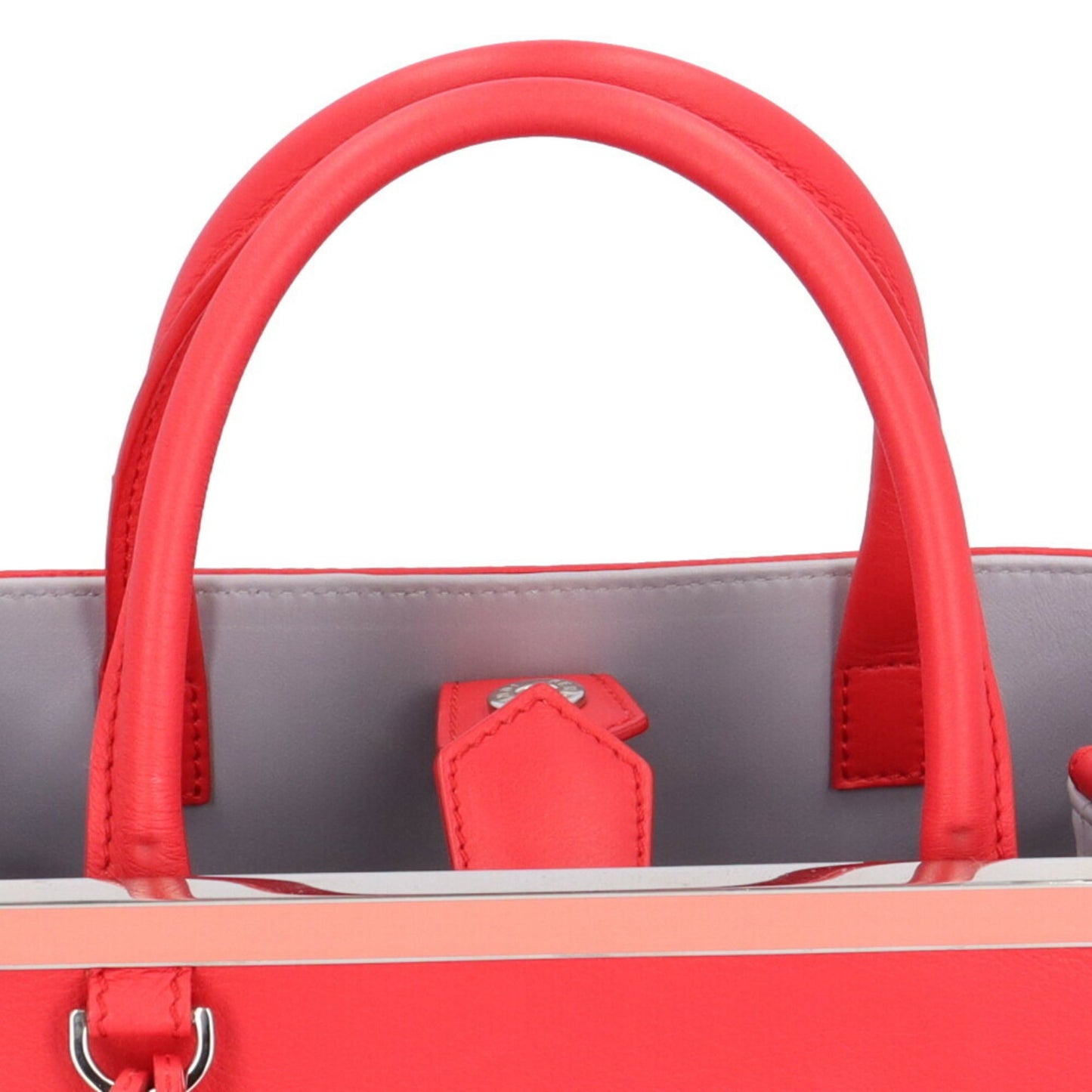 Fendi 2Jours Red Leather Shopper Bag